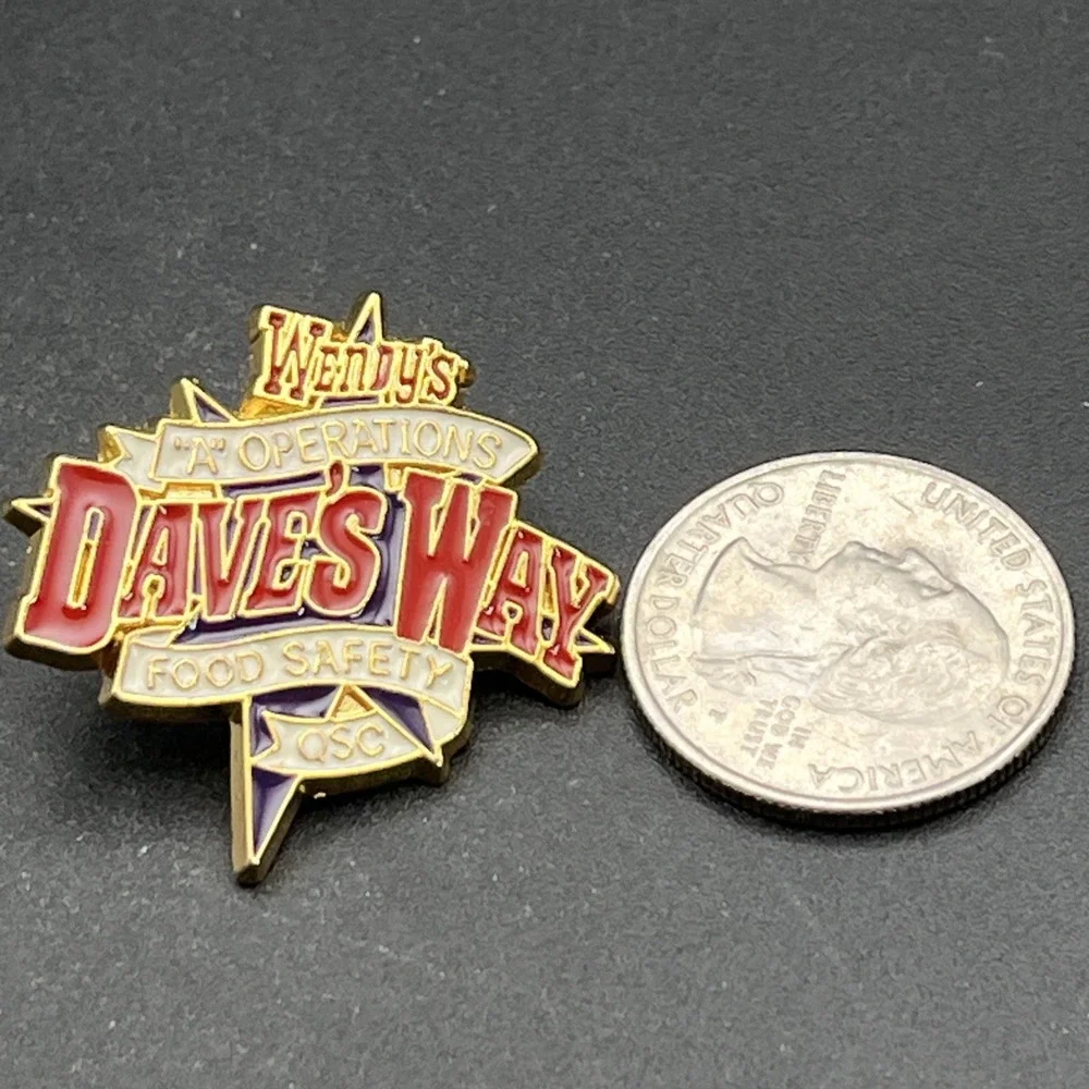 Wendy's Dave's Way Food Safety QSC‎ A Operations Employee Lapel Hat Pin